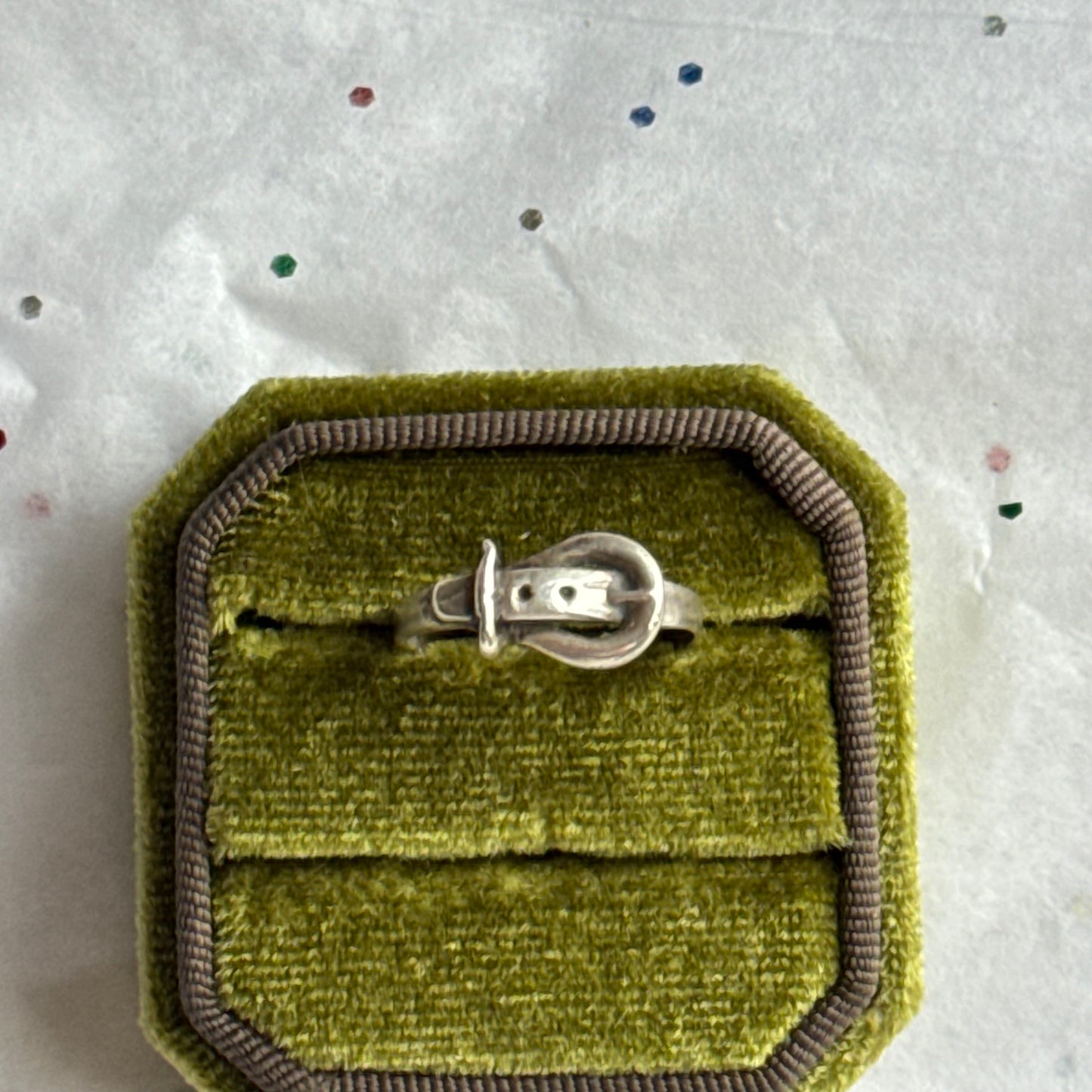 Vintage Sterling Silver Belt Buckle Ring