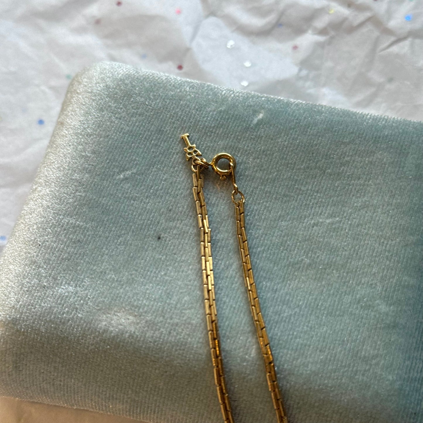 Vintage Trifari Gold Geometric Pendant Necklace