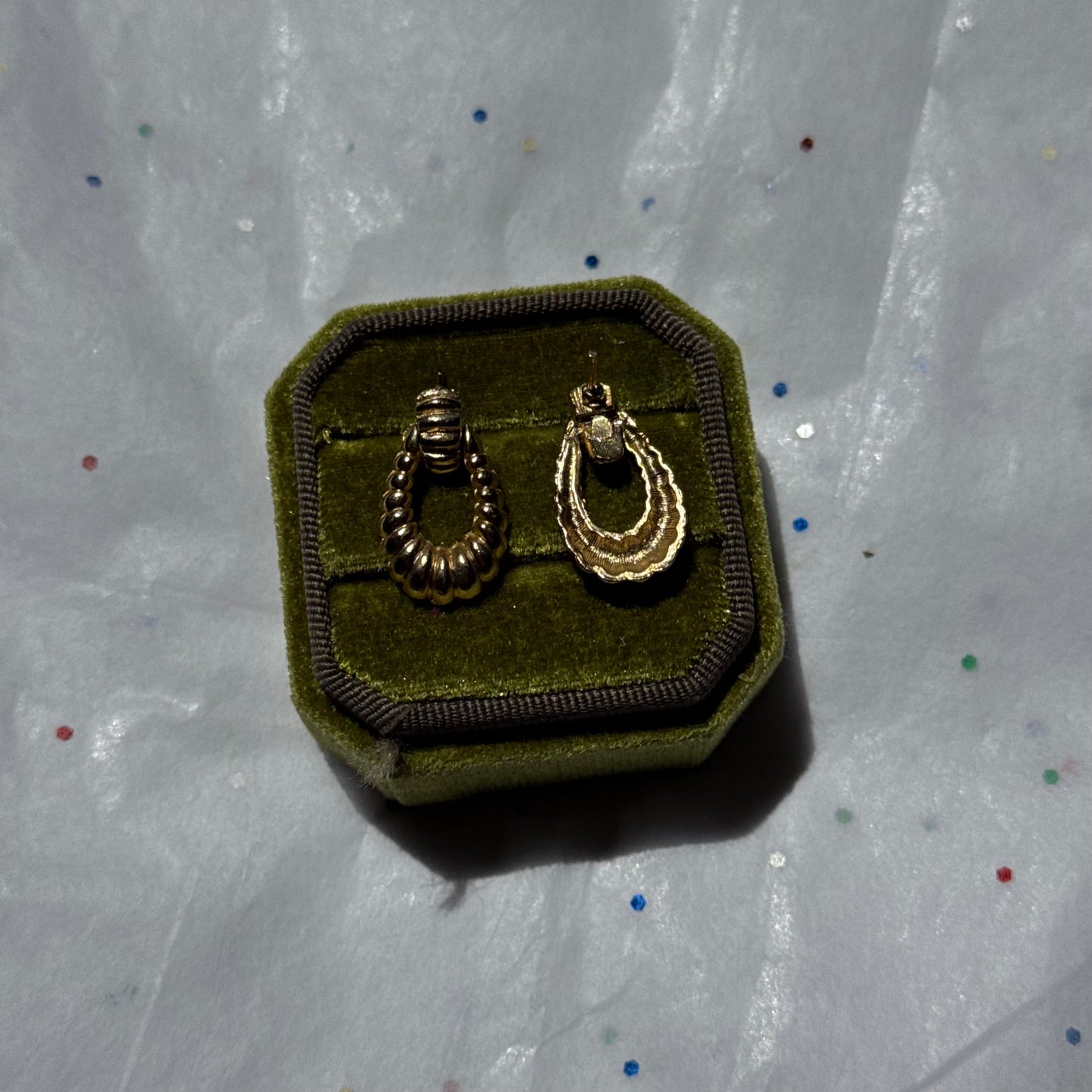 Vintage Gold Doorknocker Earrings