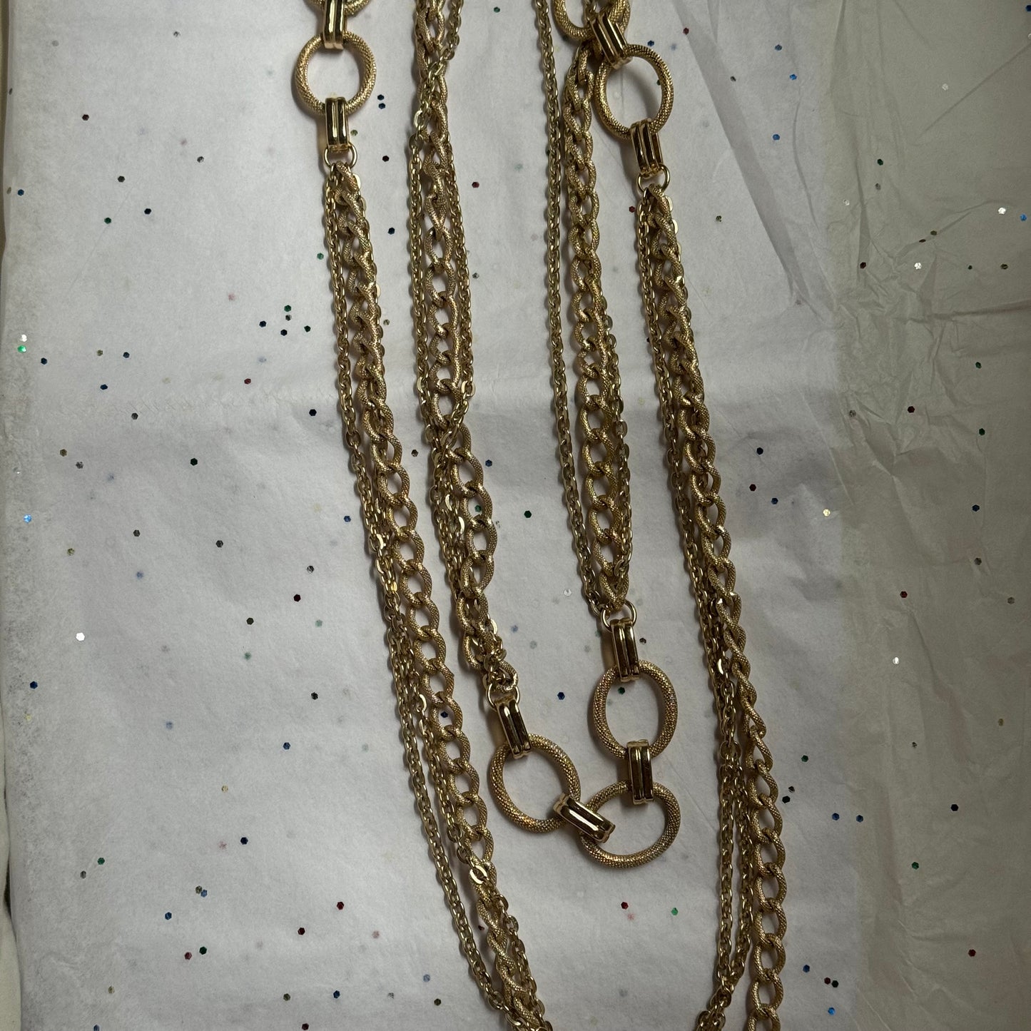 Vintage Long Gold Necklace