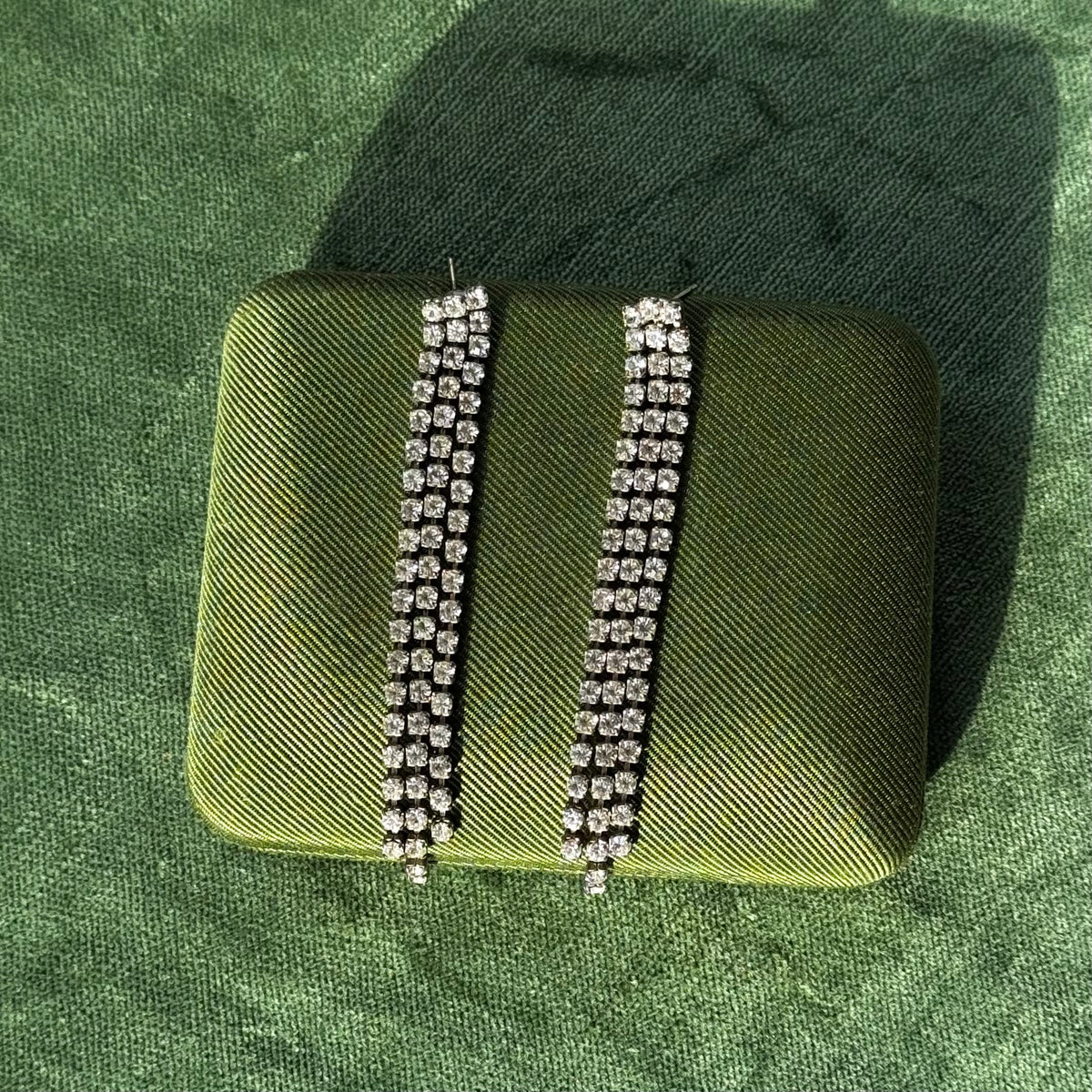 Vintage Rhinestone Dangle Earrings