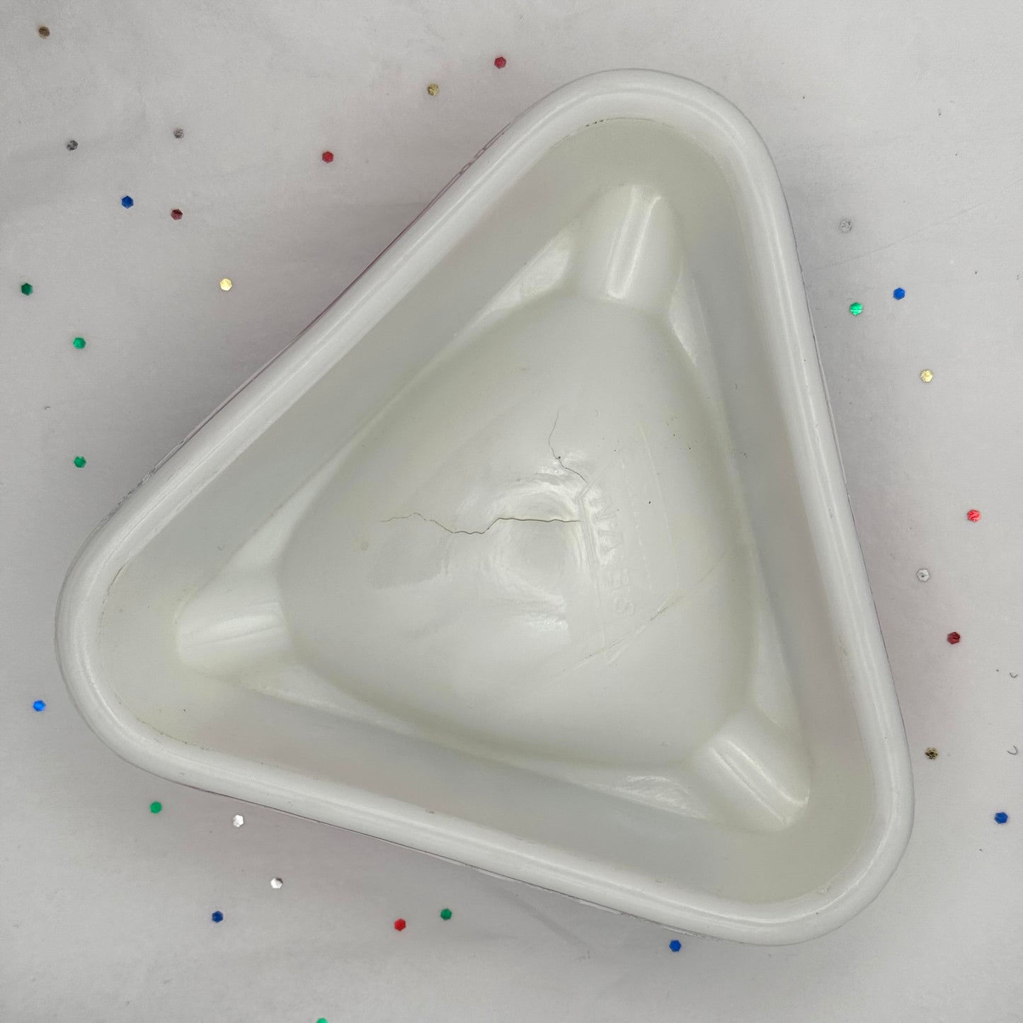 Vintage Cinzano White French Ashtray - Sourced in Paris