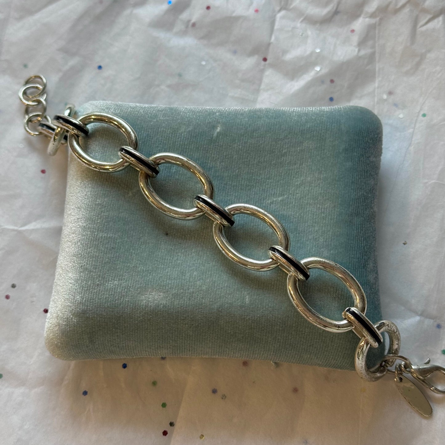 Vintage Silver Tone Chain Bracelet