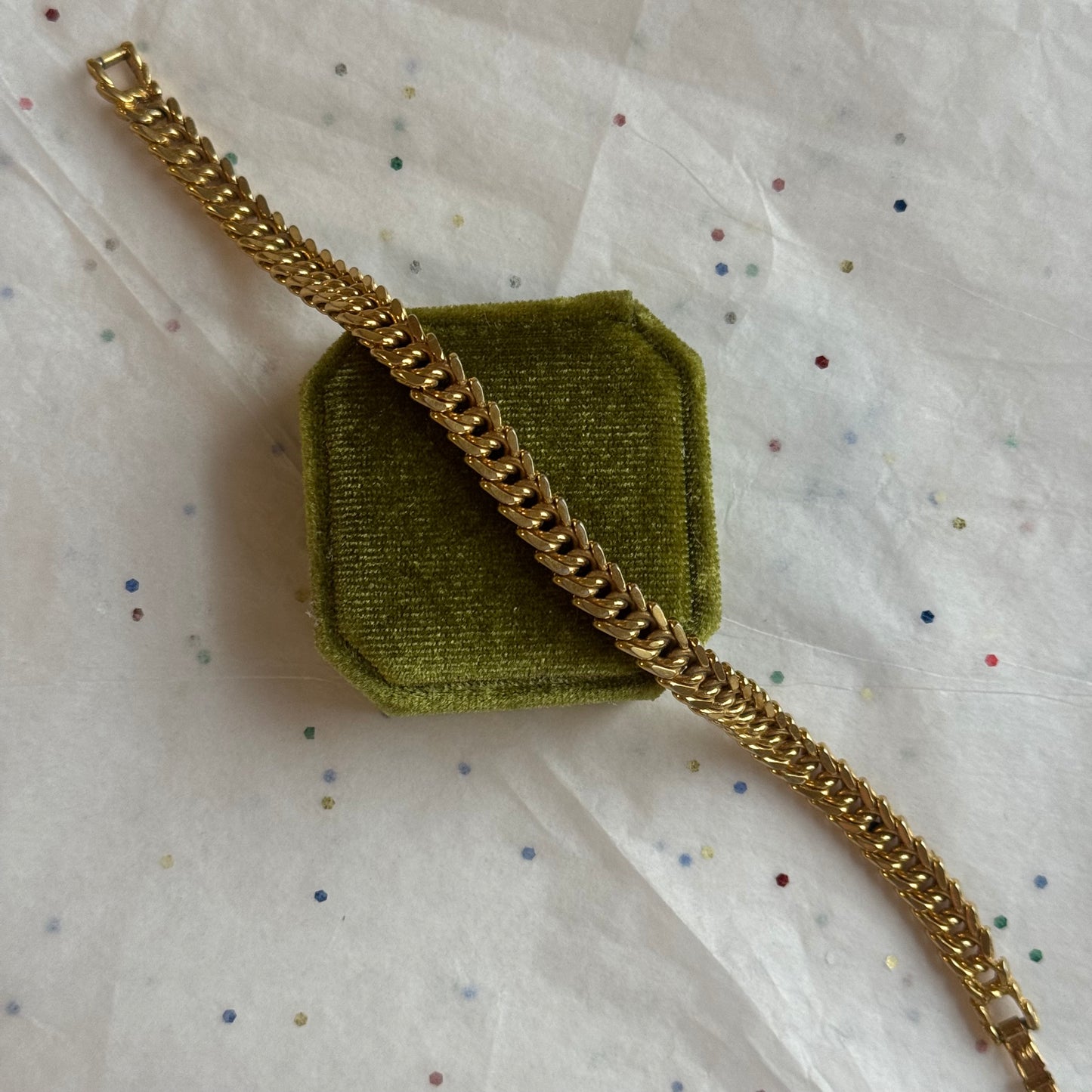 Vintage Monet Gold Chain Bracelet