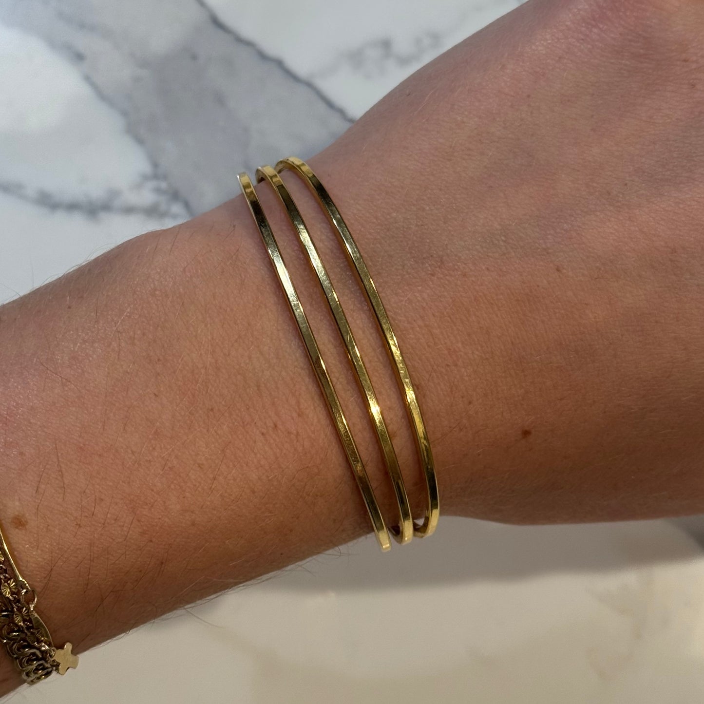 Vintage Layered Gold Tone Cuff Bracelet