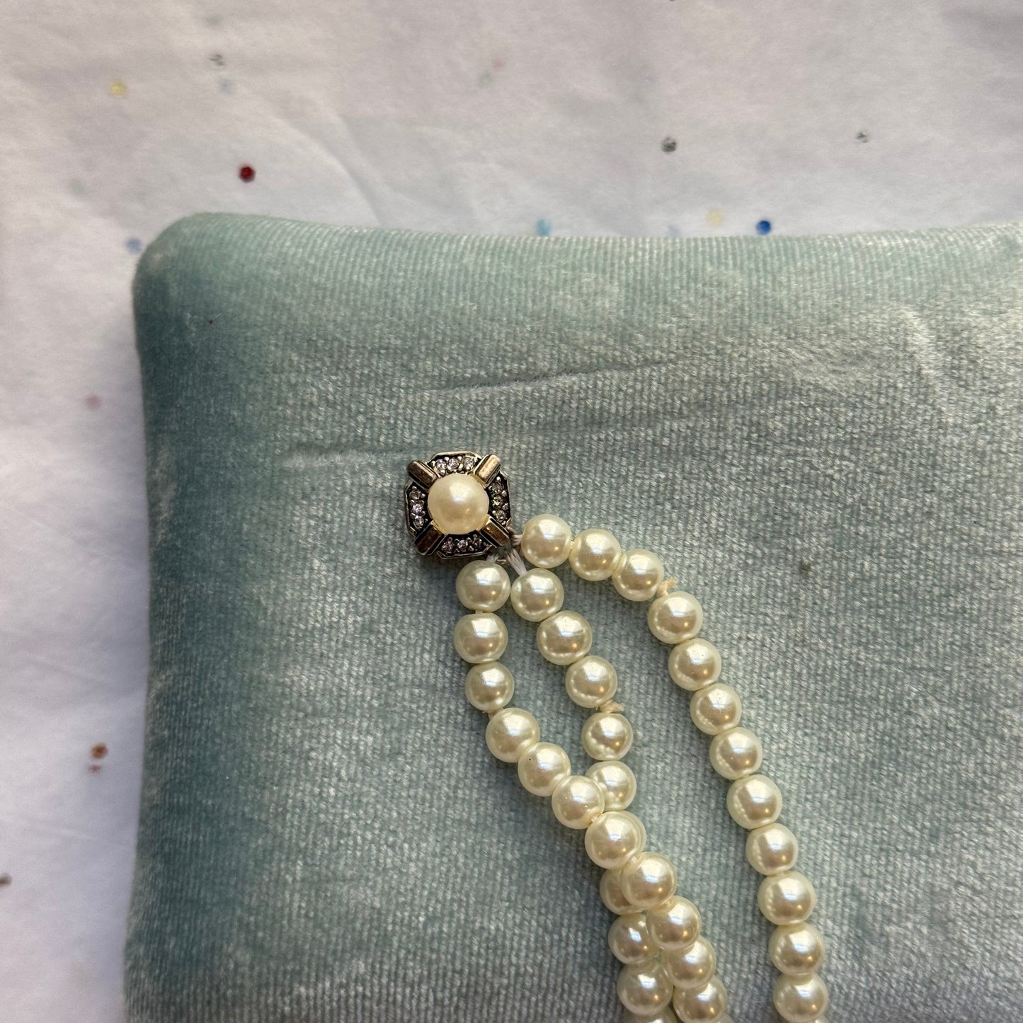 Vintage Triple Strand Pearl Bracelet