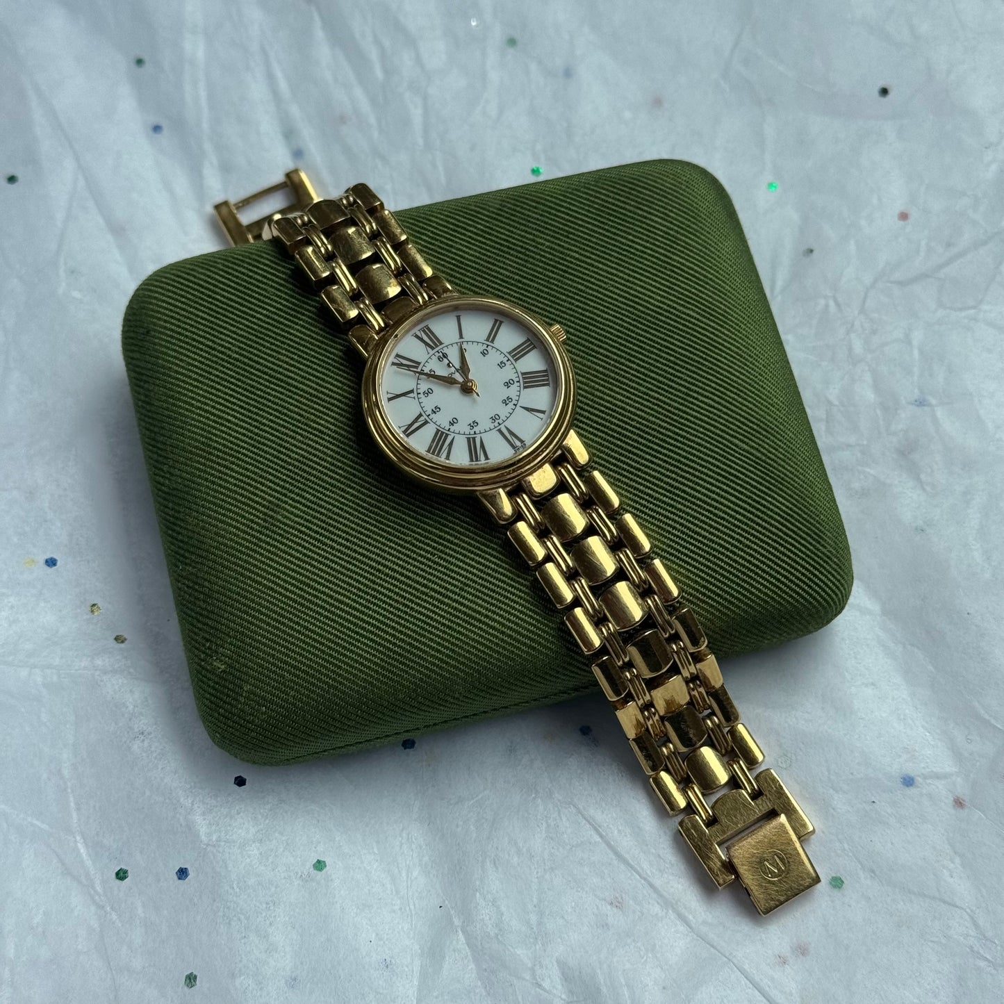 Vintage Authentic Movado Running Gold Watch