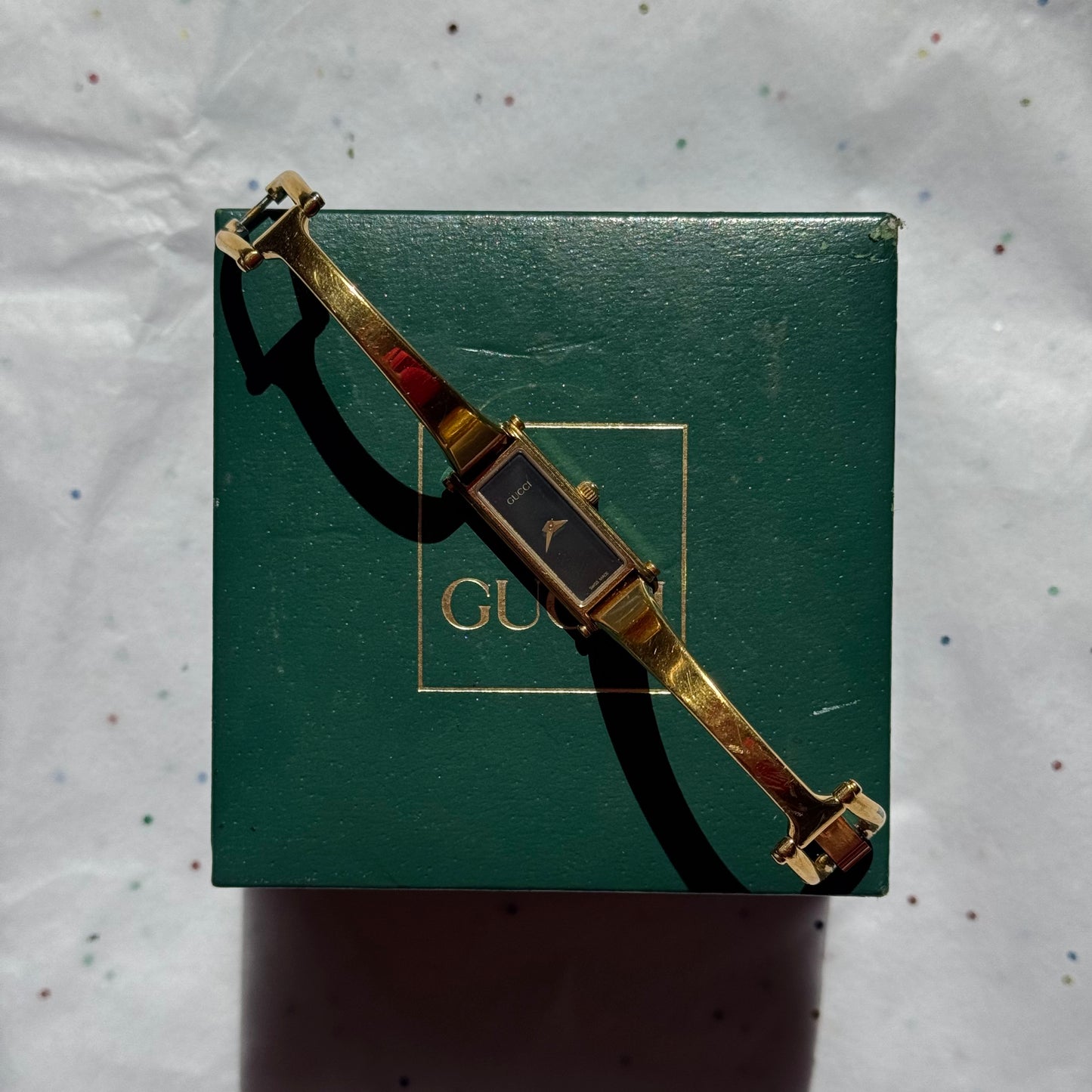Vintage Authentic Gucci Running Gold Horsebit 1500L Watch