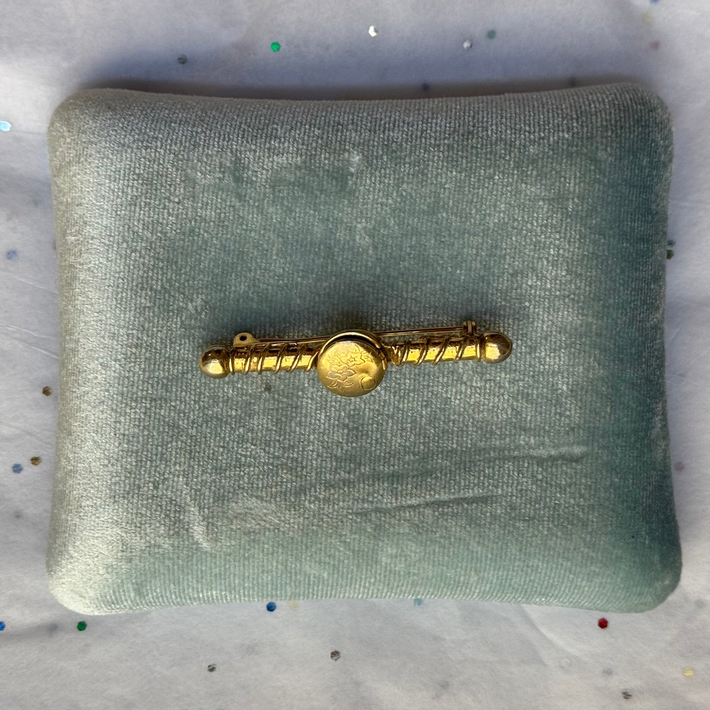 Vintage Gold Locket Brooch