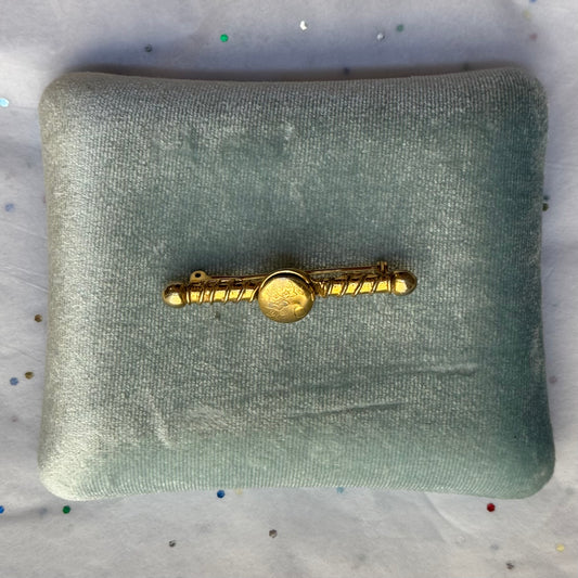 Vintage Gold Locket Brooch