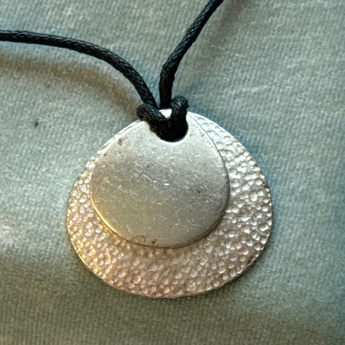 Vintage Layered Silver Pendant Necklace