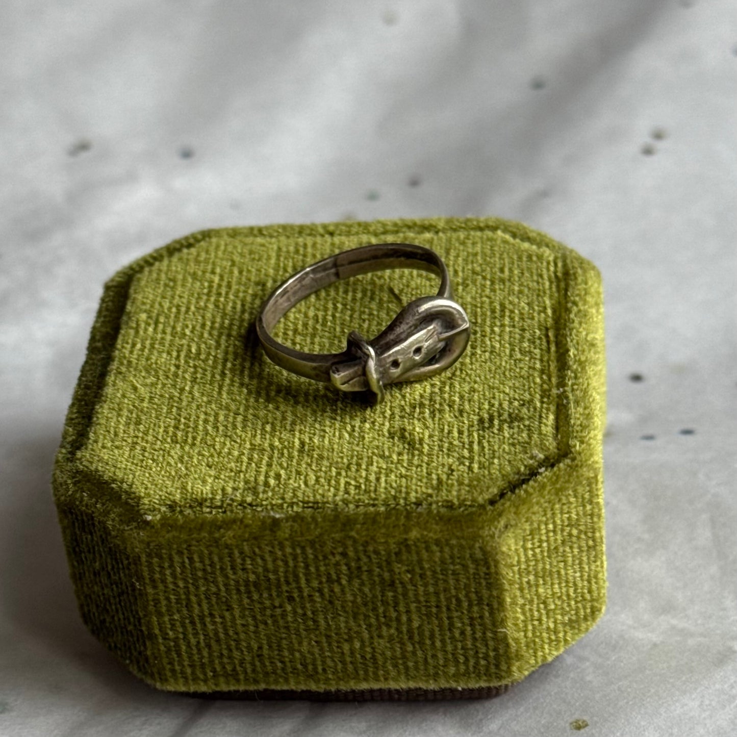 Vintage Sterling Silver Belt Buckle Ring
