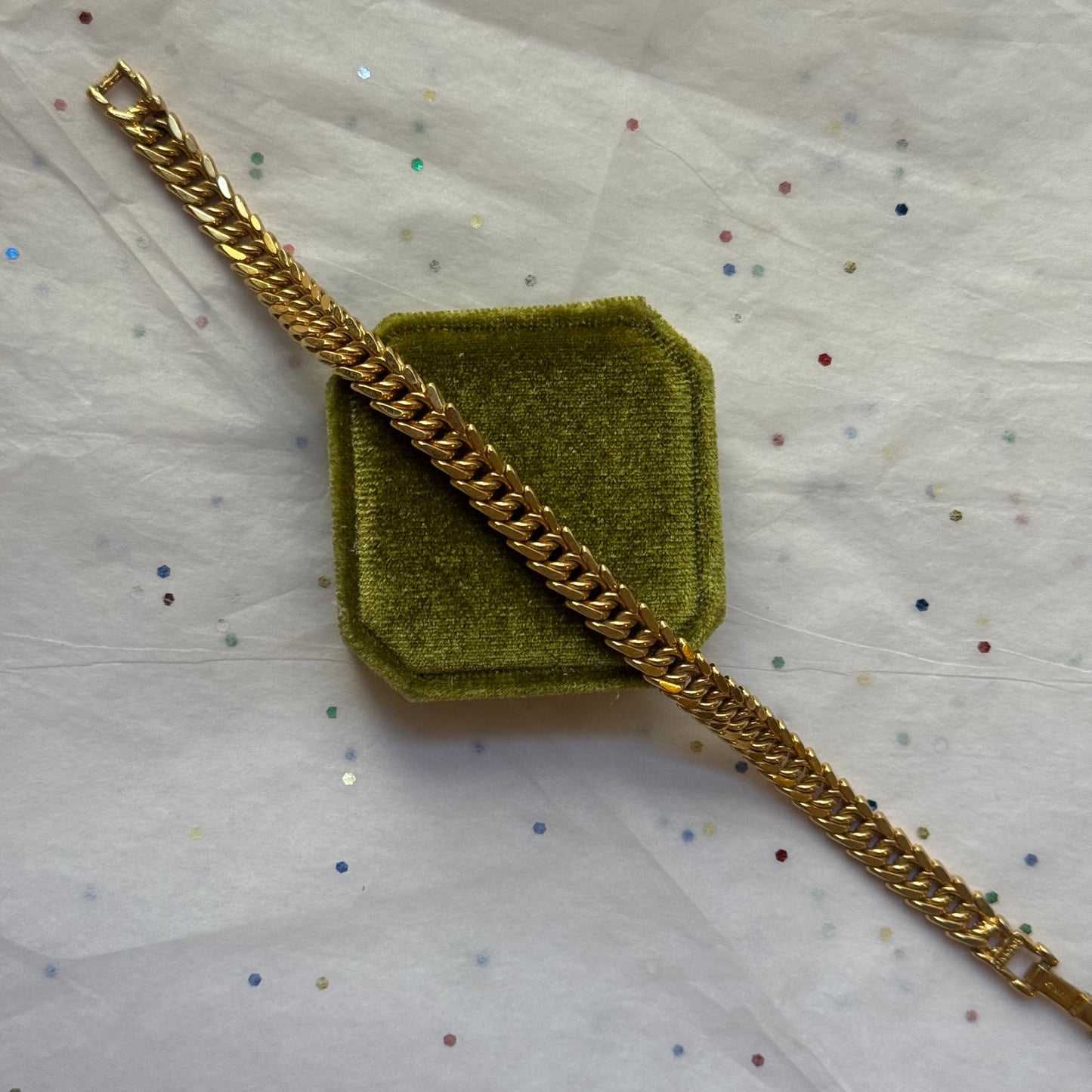 Vintage Monet Gold Chain Bracelet