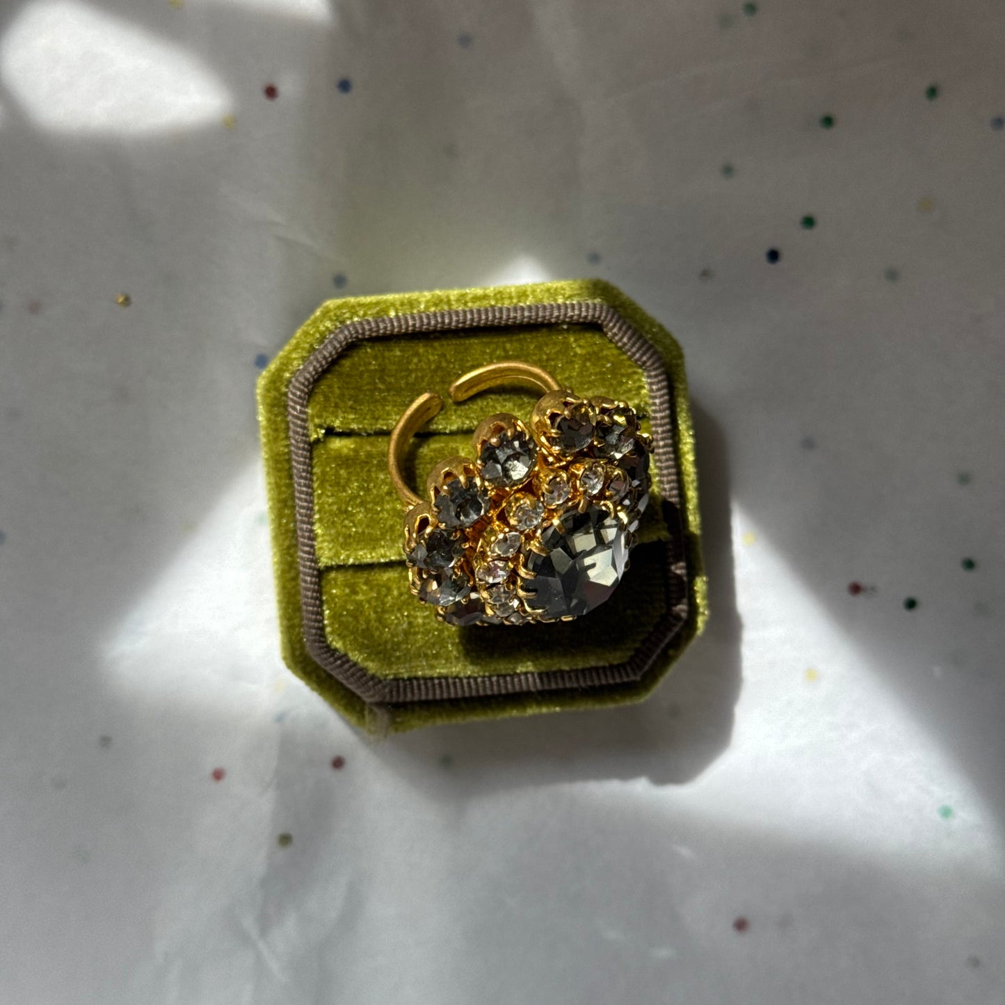 Vintage Rhinestone Cocktail Ring