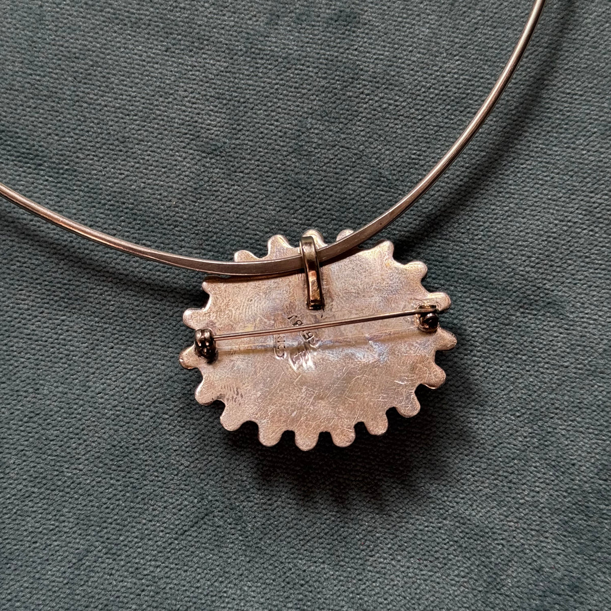 Vintage Sterling Silver Pendant Necklace