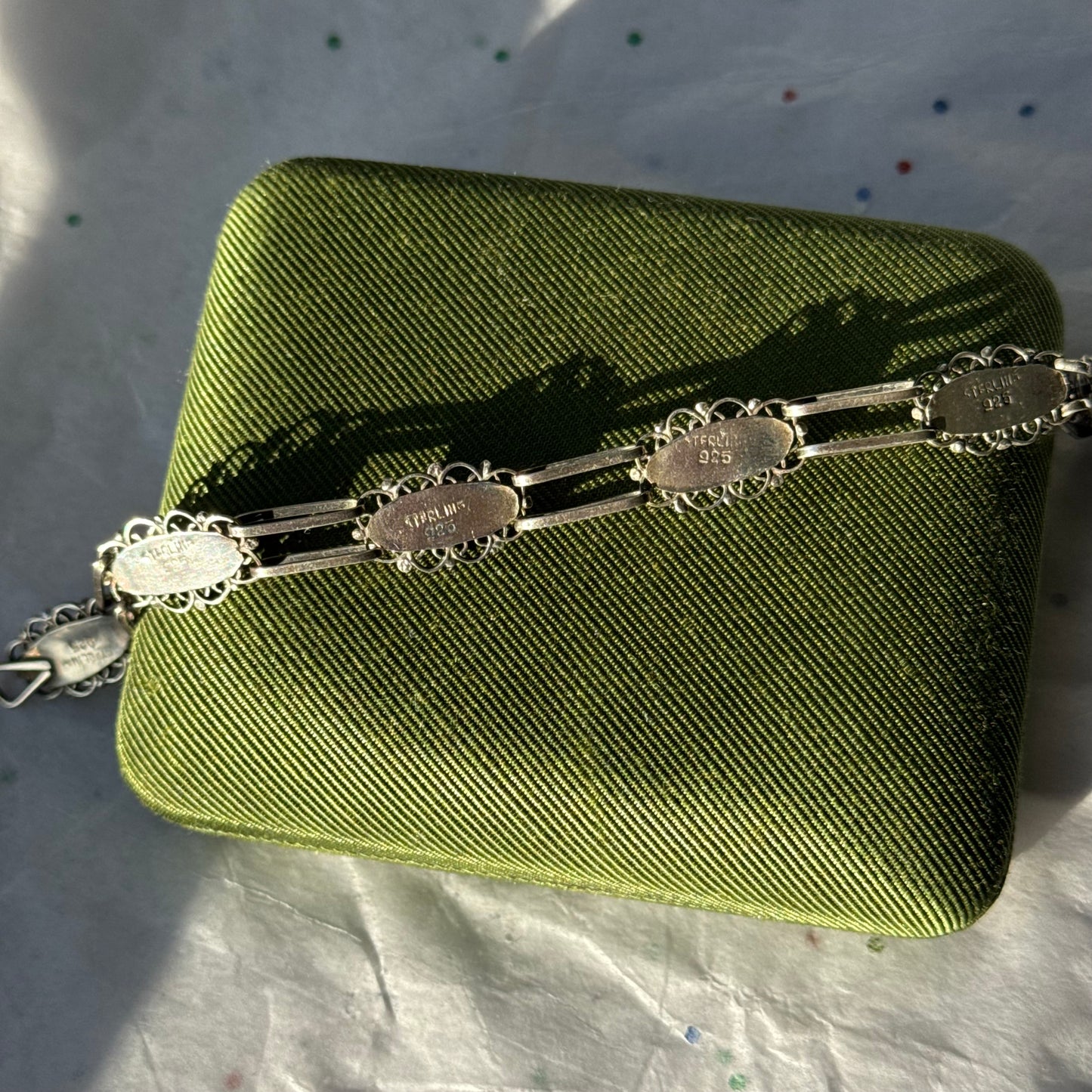 Vintage Sterling Silver Tiger’s Eye Bracelet