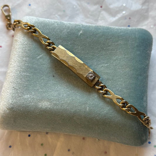Vintage Gold Chain ID Bracelet