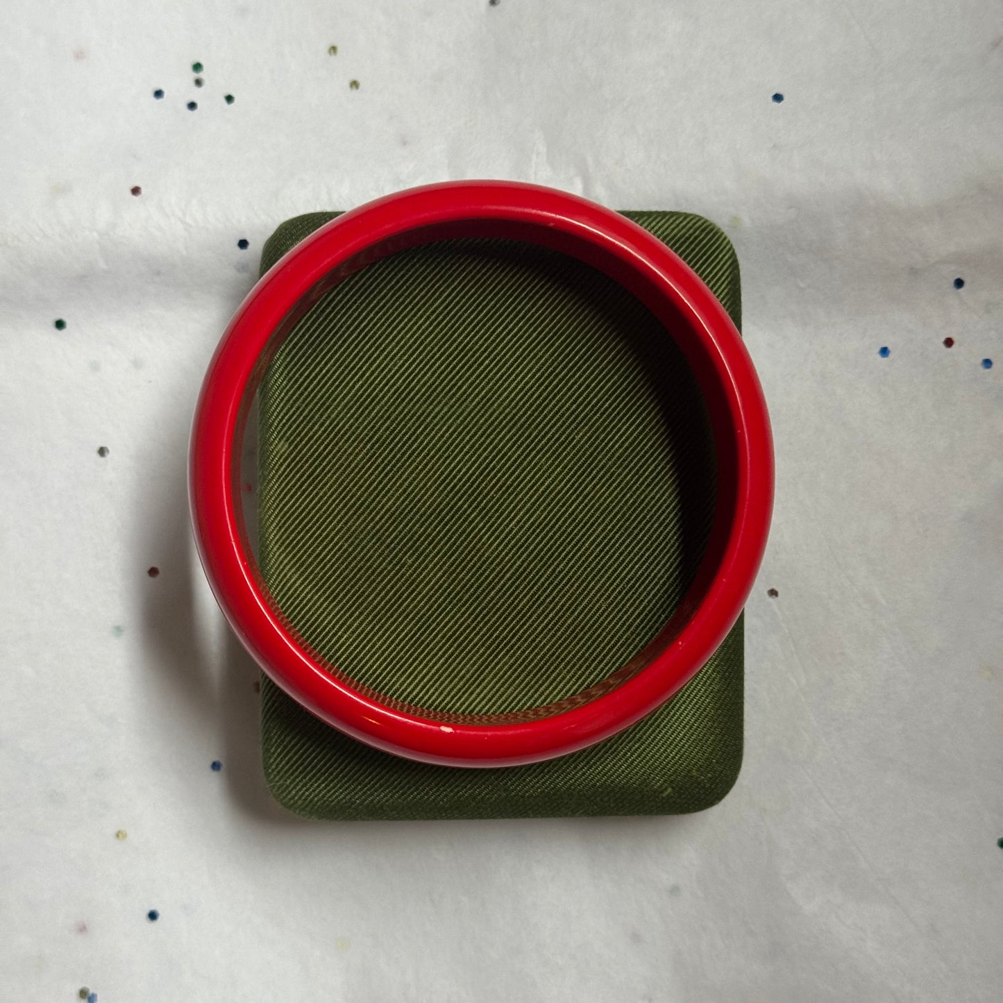 Vintage Red Bangle Bracelet