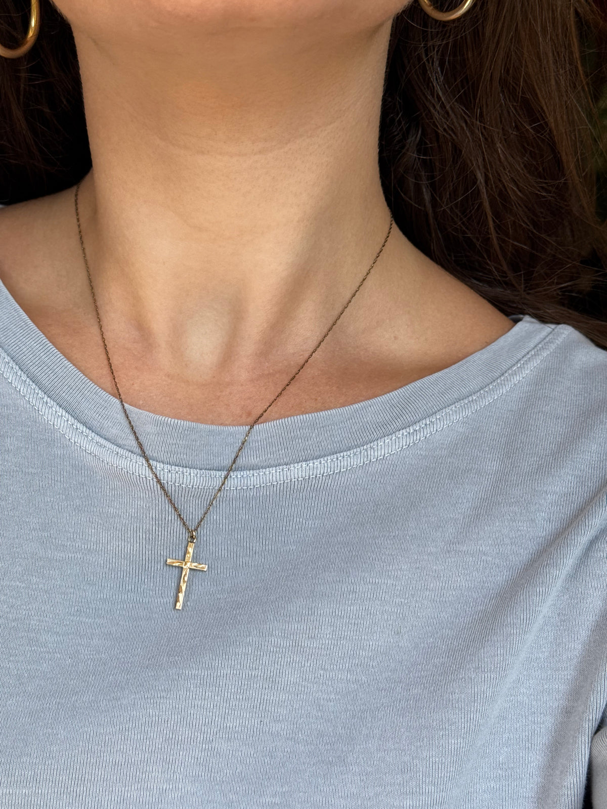 Vintage Gold Filled Cross Necklace