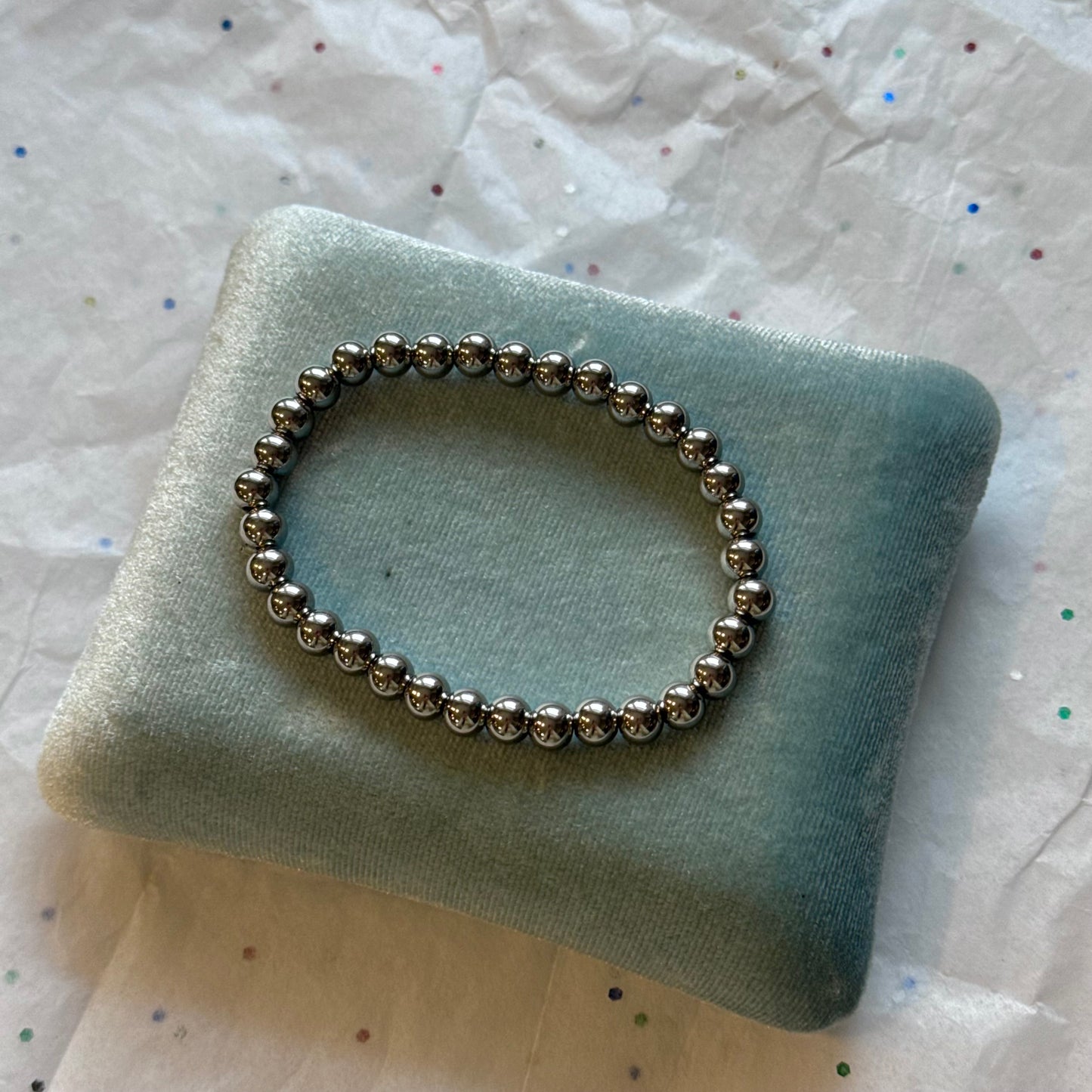 Silver Beaded Bracelet