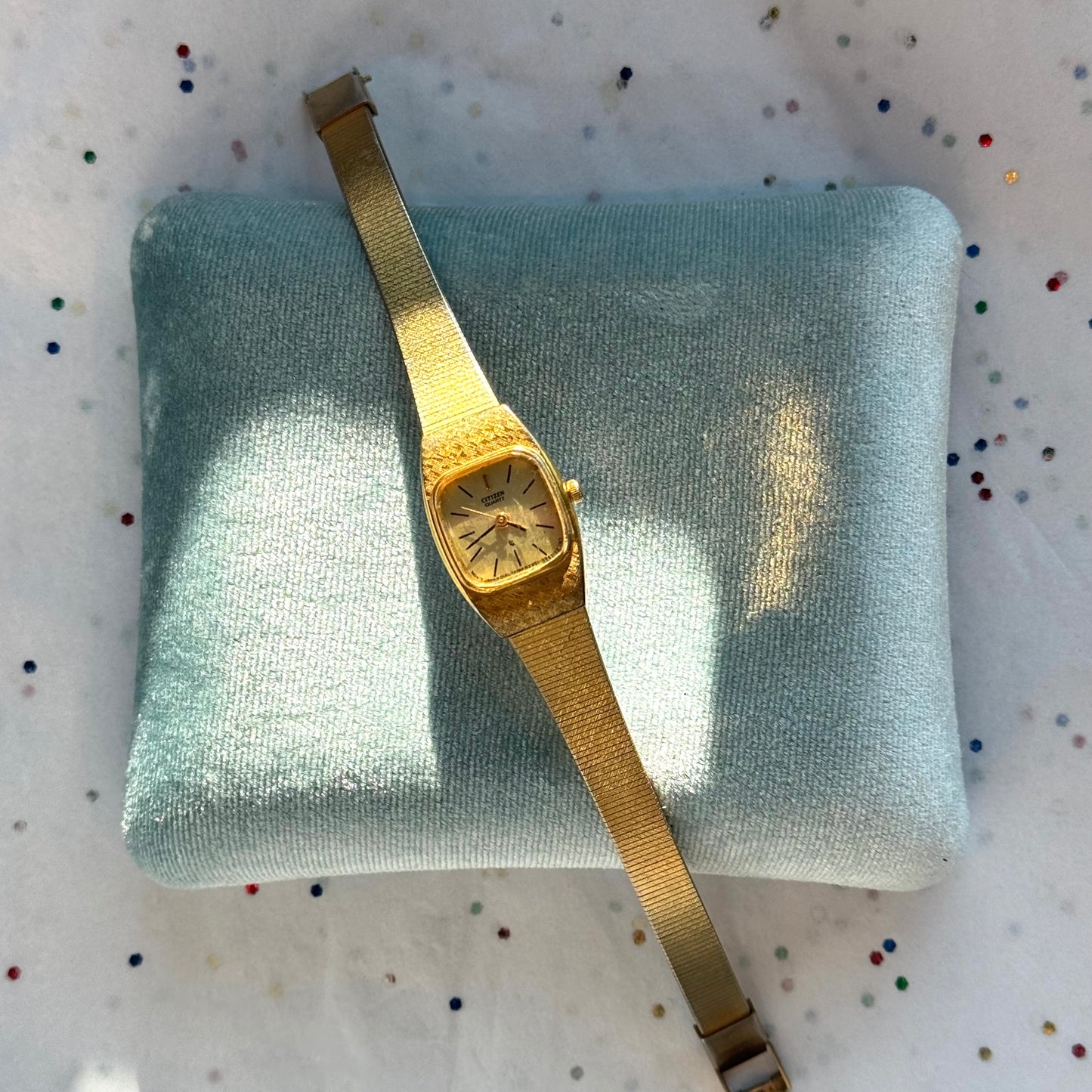 Vintage Gold Square Face Citizen Watch