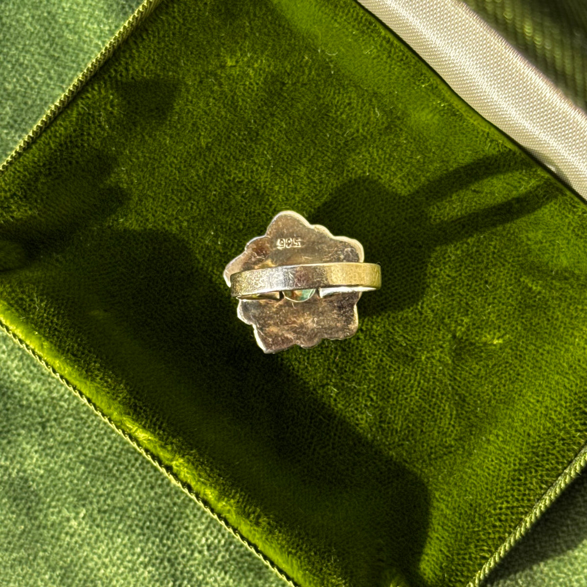 Vintage Turquoise Sterling Silver Star Ring