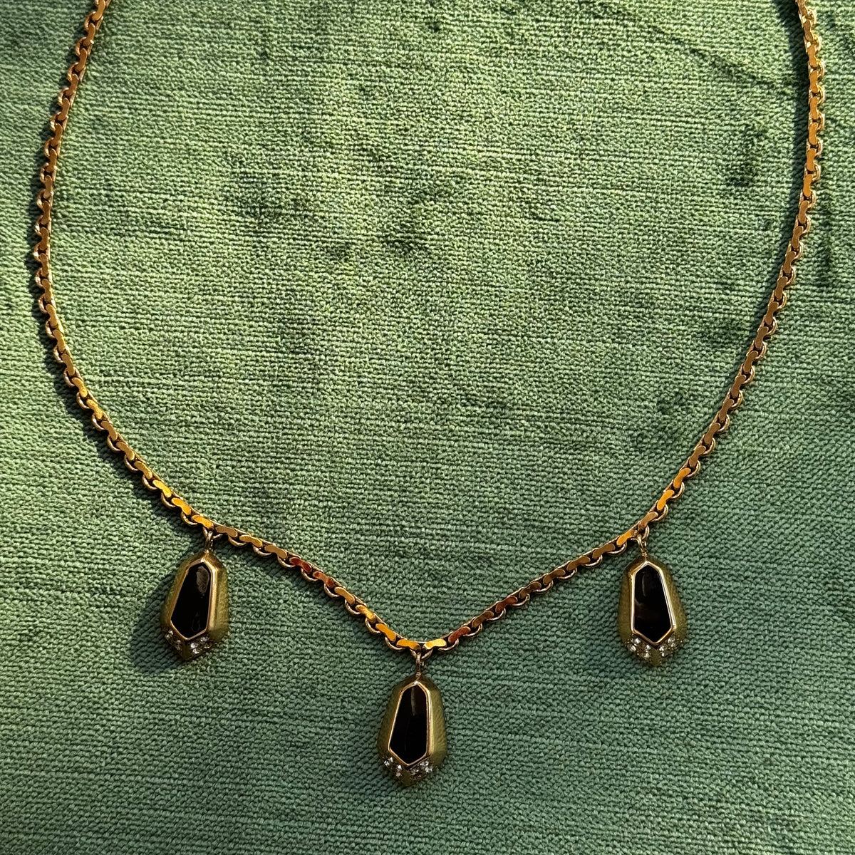 Vintage Gold Dangle Necklace