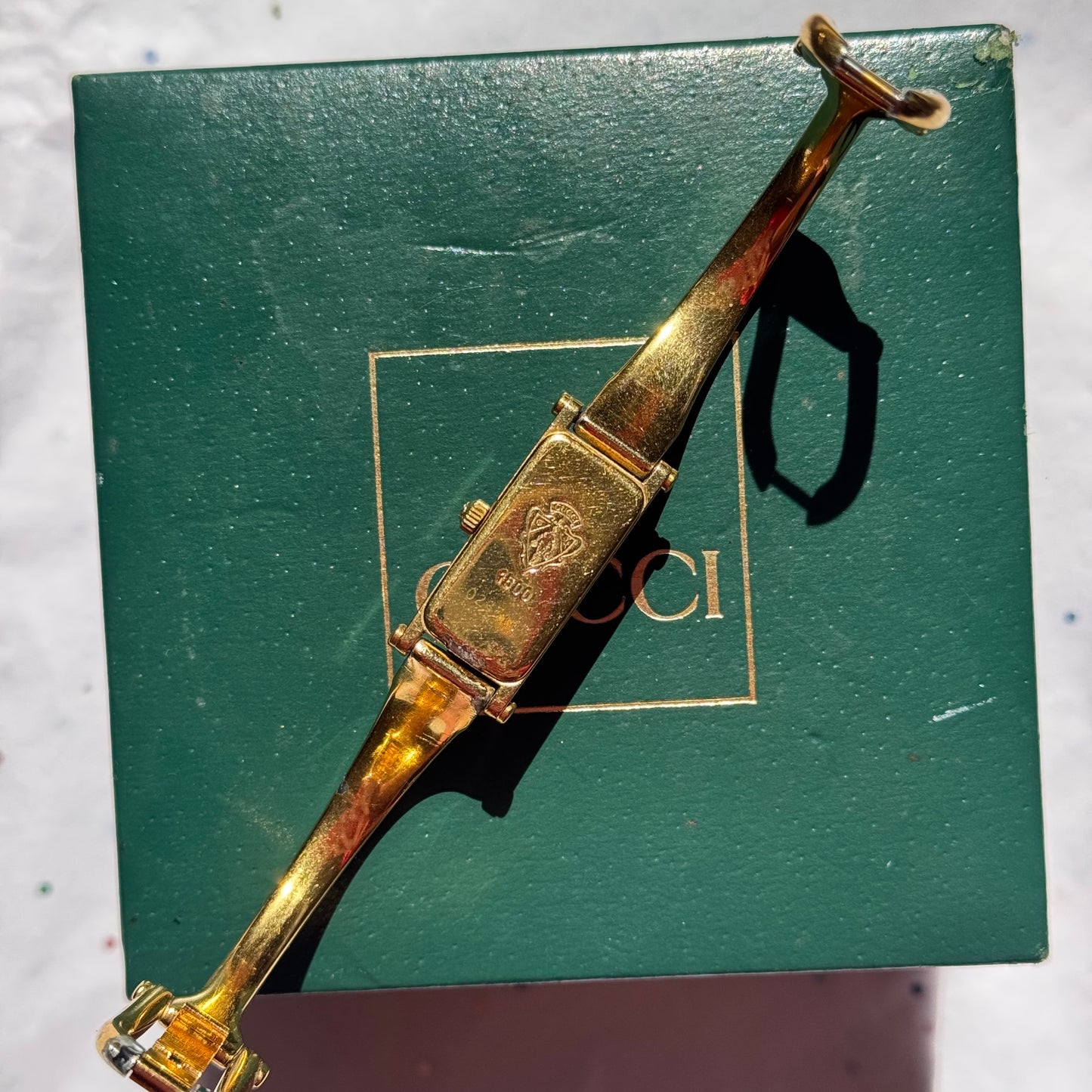 Vintage Authentic Gucci Running Gold Horsebit 1500L Watch