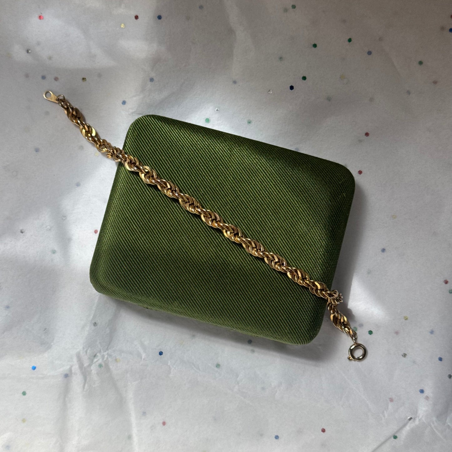 Vintage Gold Rope Chain Bracelet