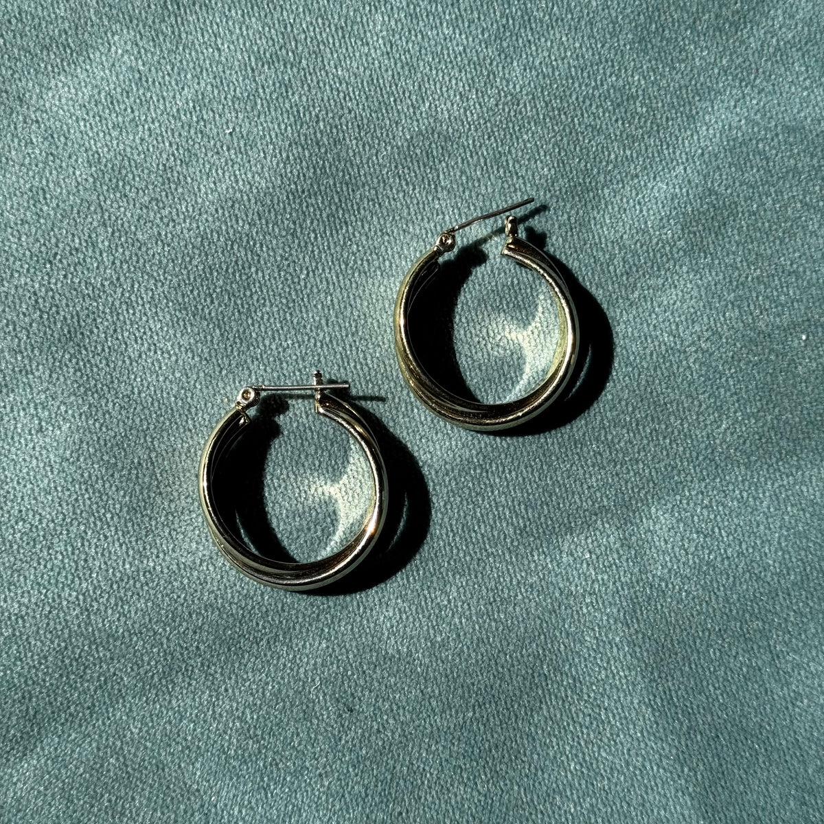 Vintage Gold Layered Hoop Earrings