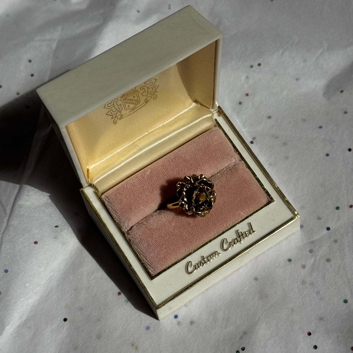 Vintage Gold Rose Ring