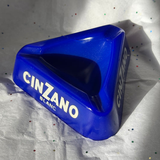 Vintage Cinzano Blue French Ashtray - Sourced in Paris