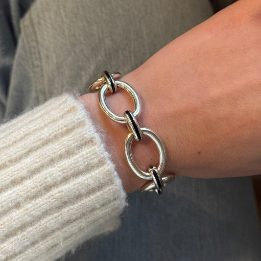 Vintage Silver Tone Chain Bracelet