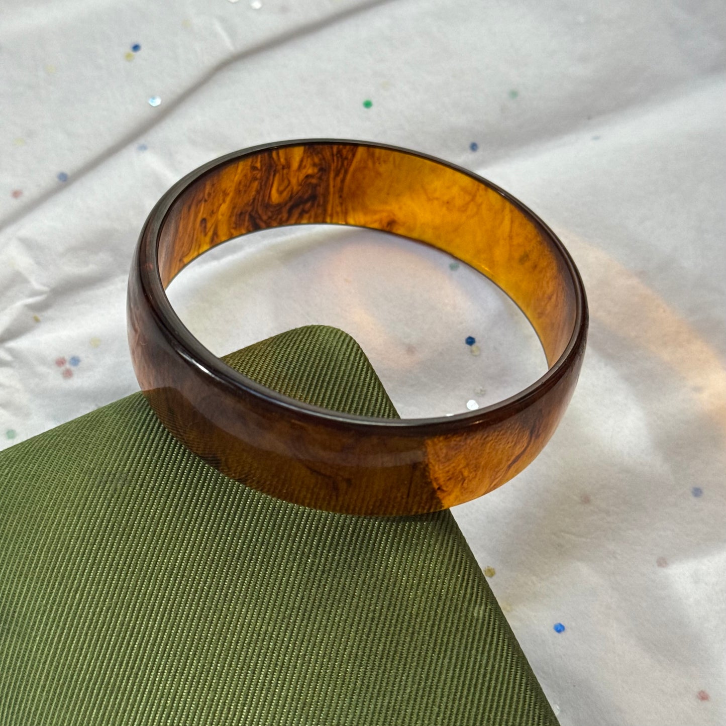 Vintage Brown Bangle Bracelet