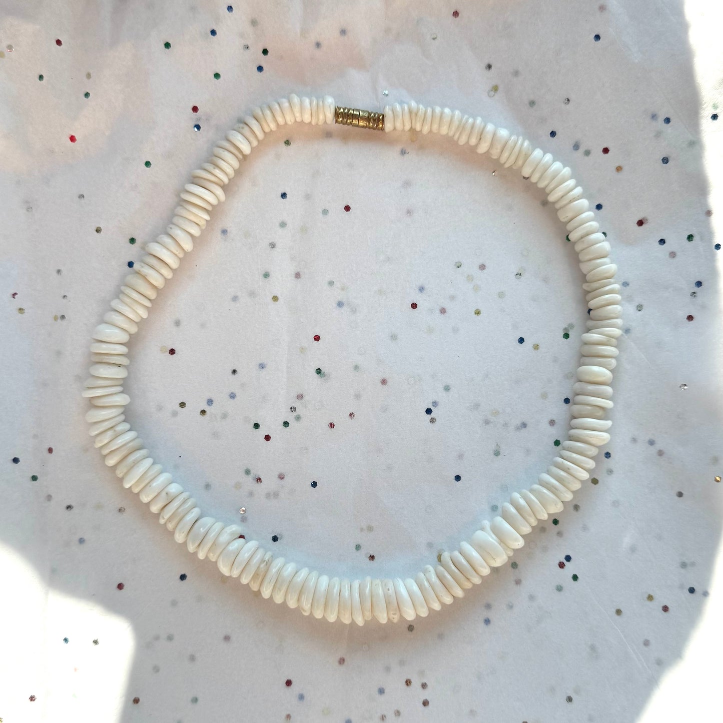 Vintage 1970s Real Puka Shell Necklace