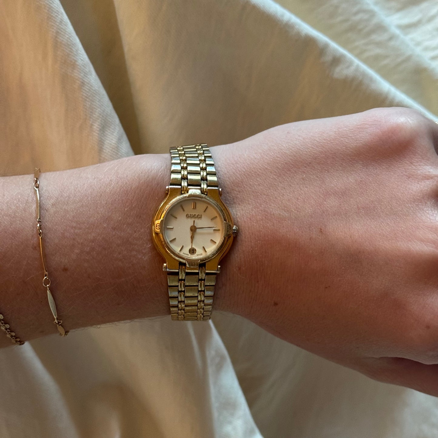 Vintage Authentic Gucci Running Gold Watch