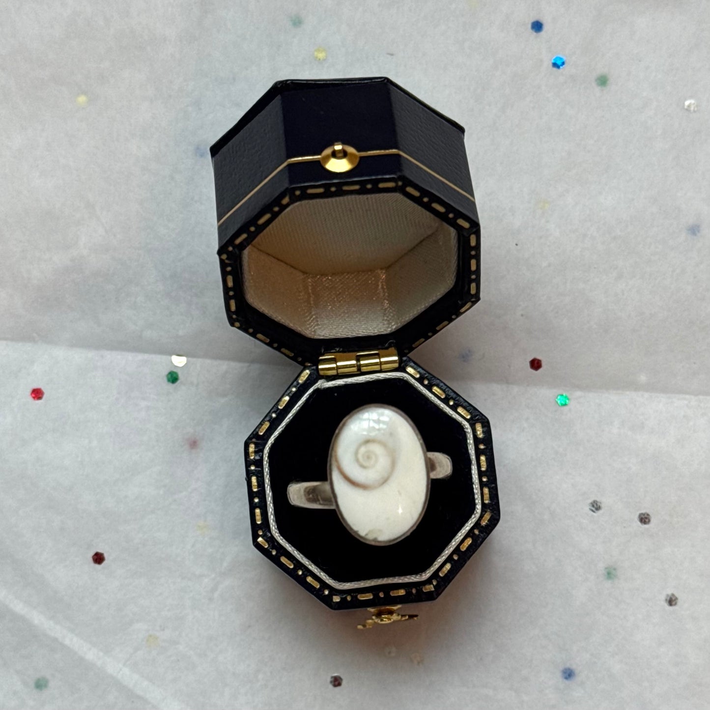 Sterling Silver Shell Ring - Sourced in Greece