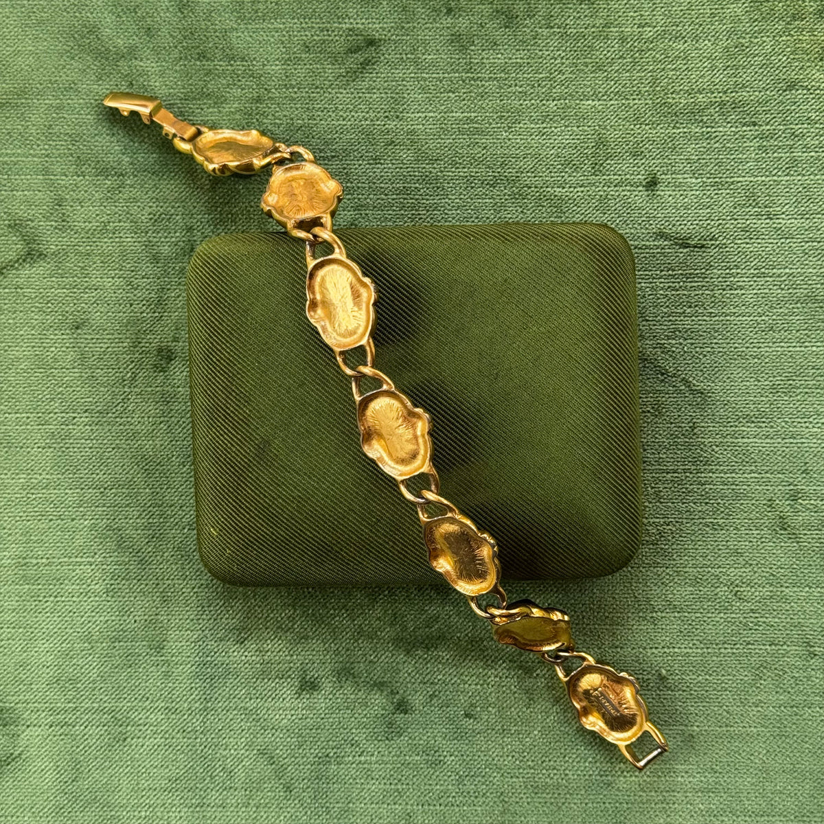 Vintage Trifari Gold & Black Enamel Bracelet