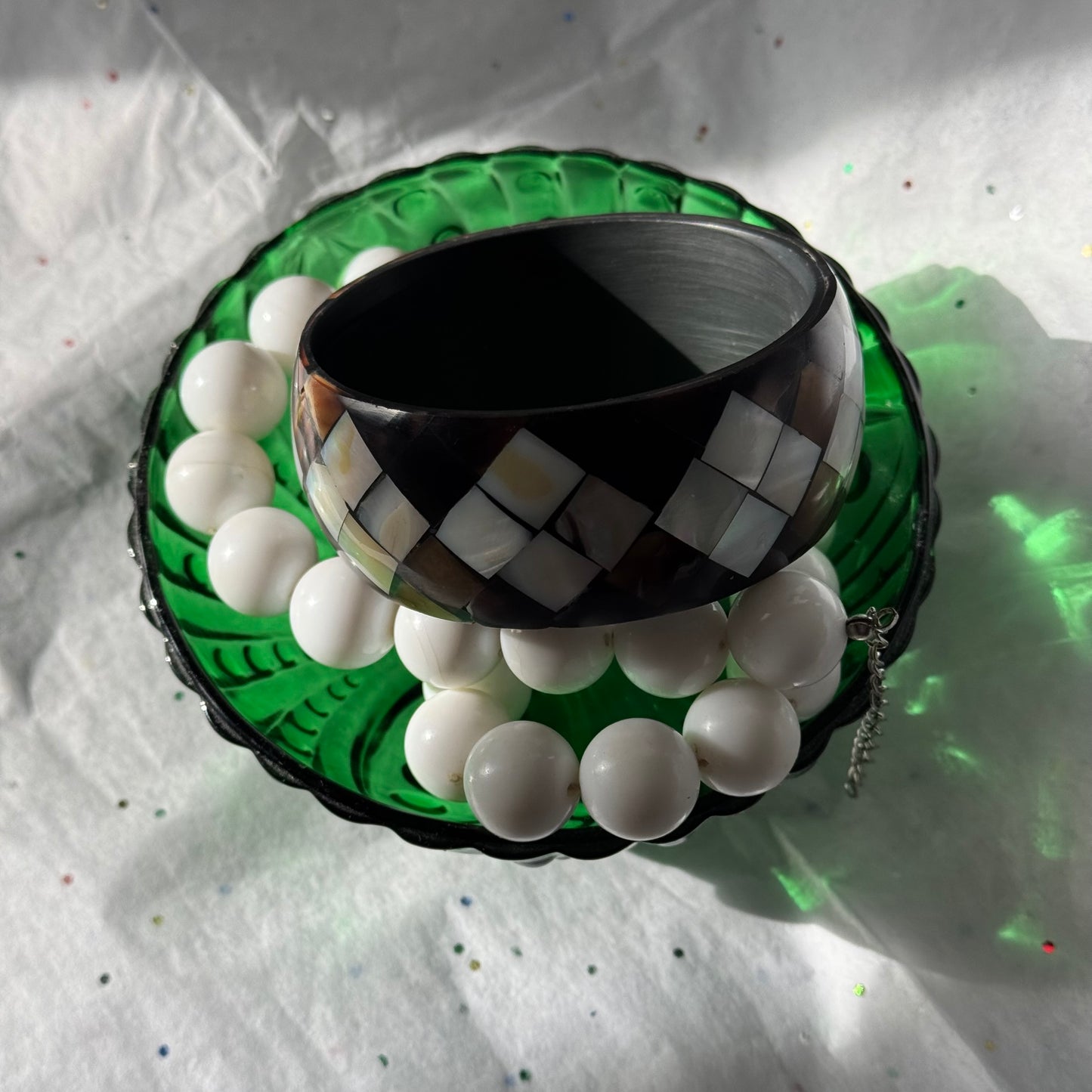 Vintage Green Anchor Hocking Bowl Dish