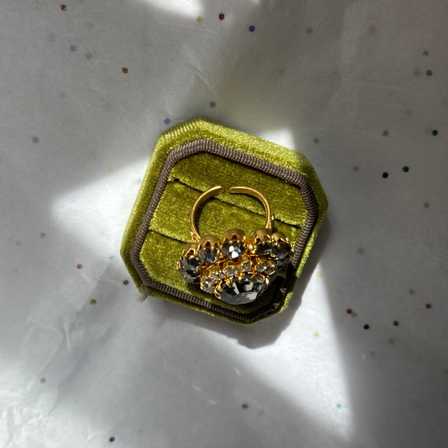 Vintage Rhinestone Cocktail Ring