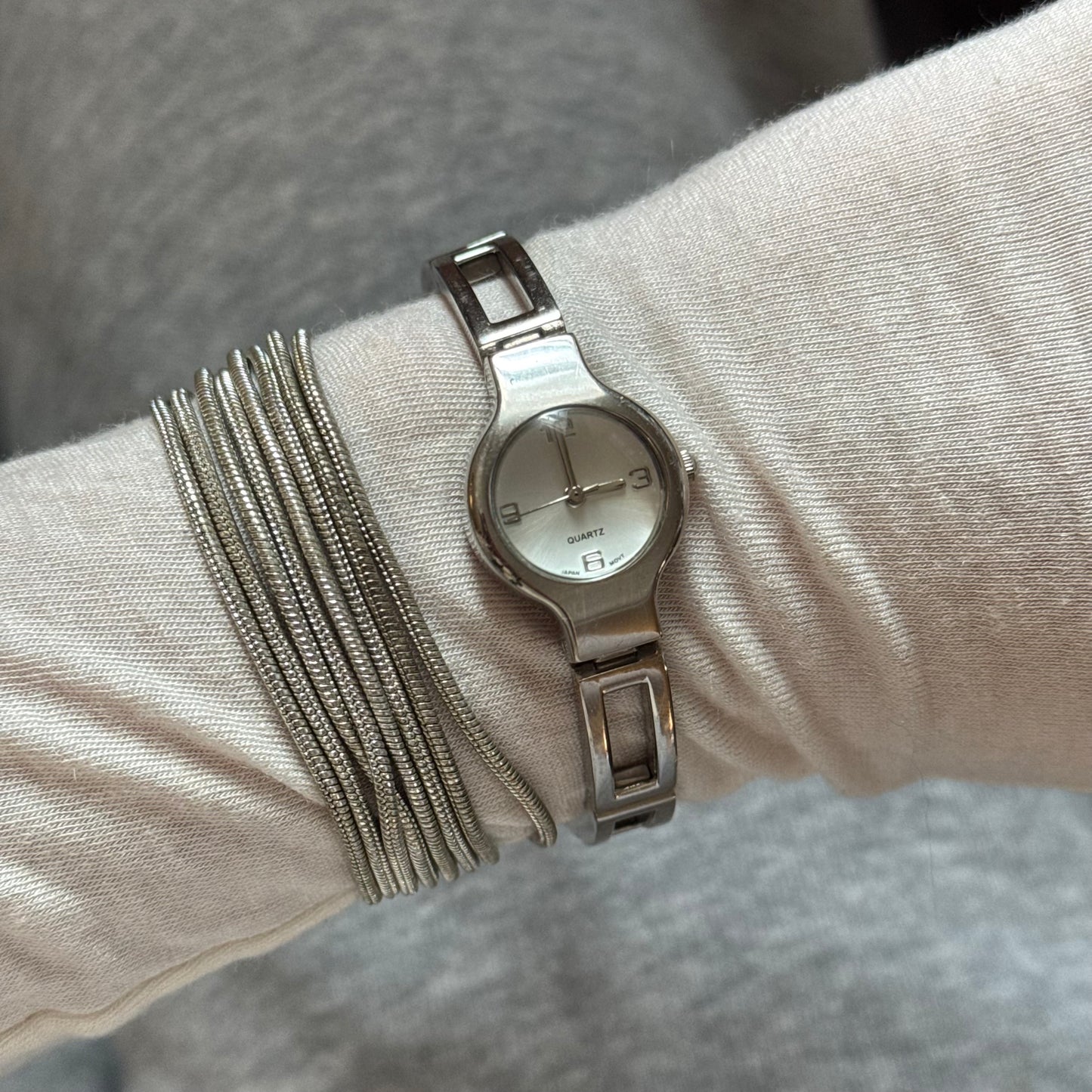 Vintage Silver Face Watch