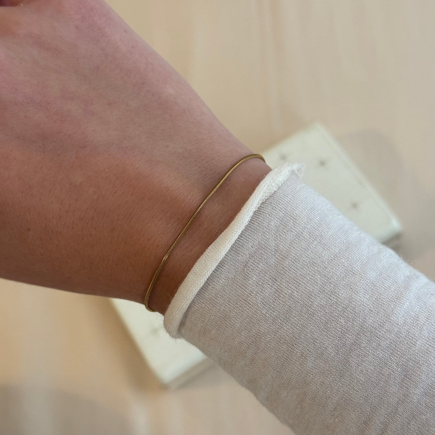 Dainty Gold Snake Bracelet