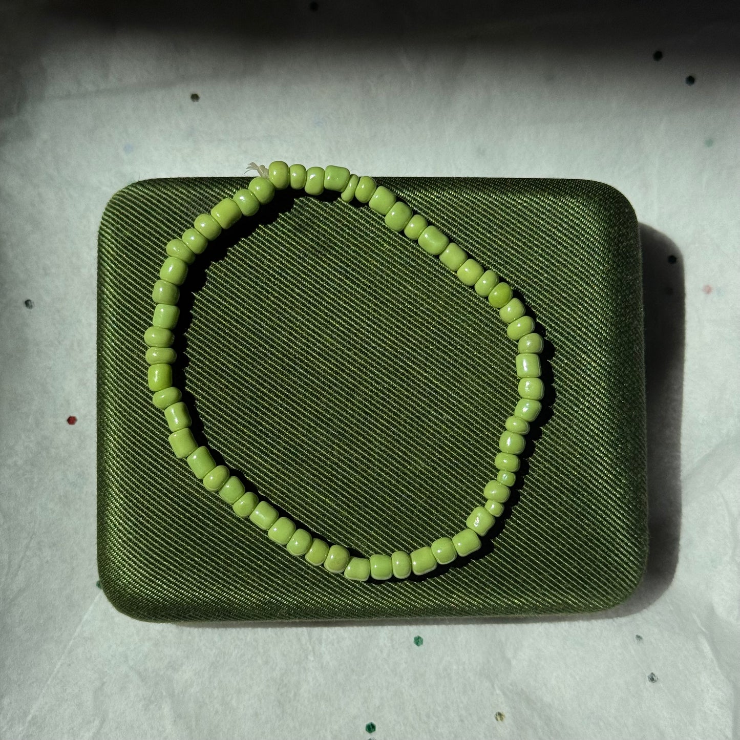 Vintage Green Beaded Bracelet