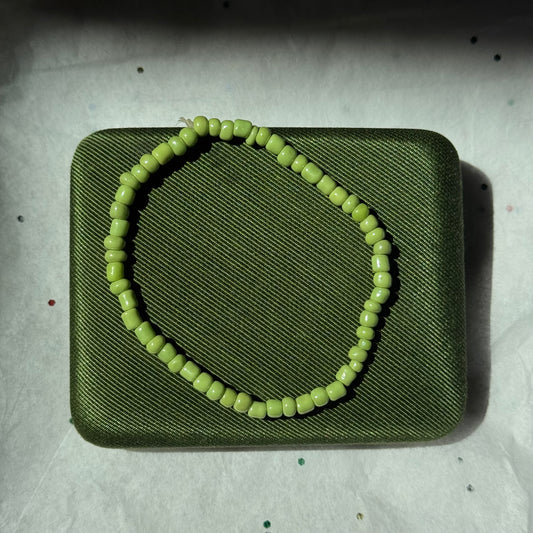 Vintage Green Beaded Bracelet