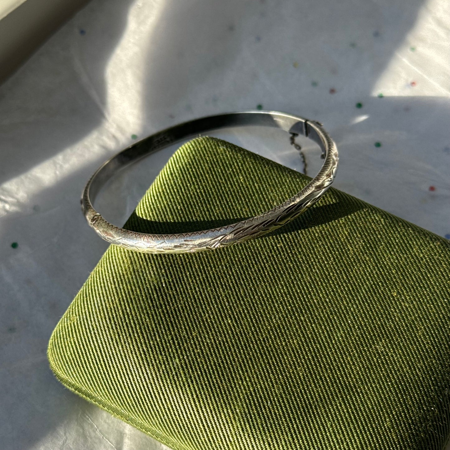 Vintage 925 Sterling Silver Bangle Bracelet