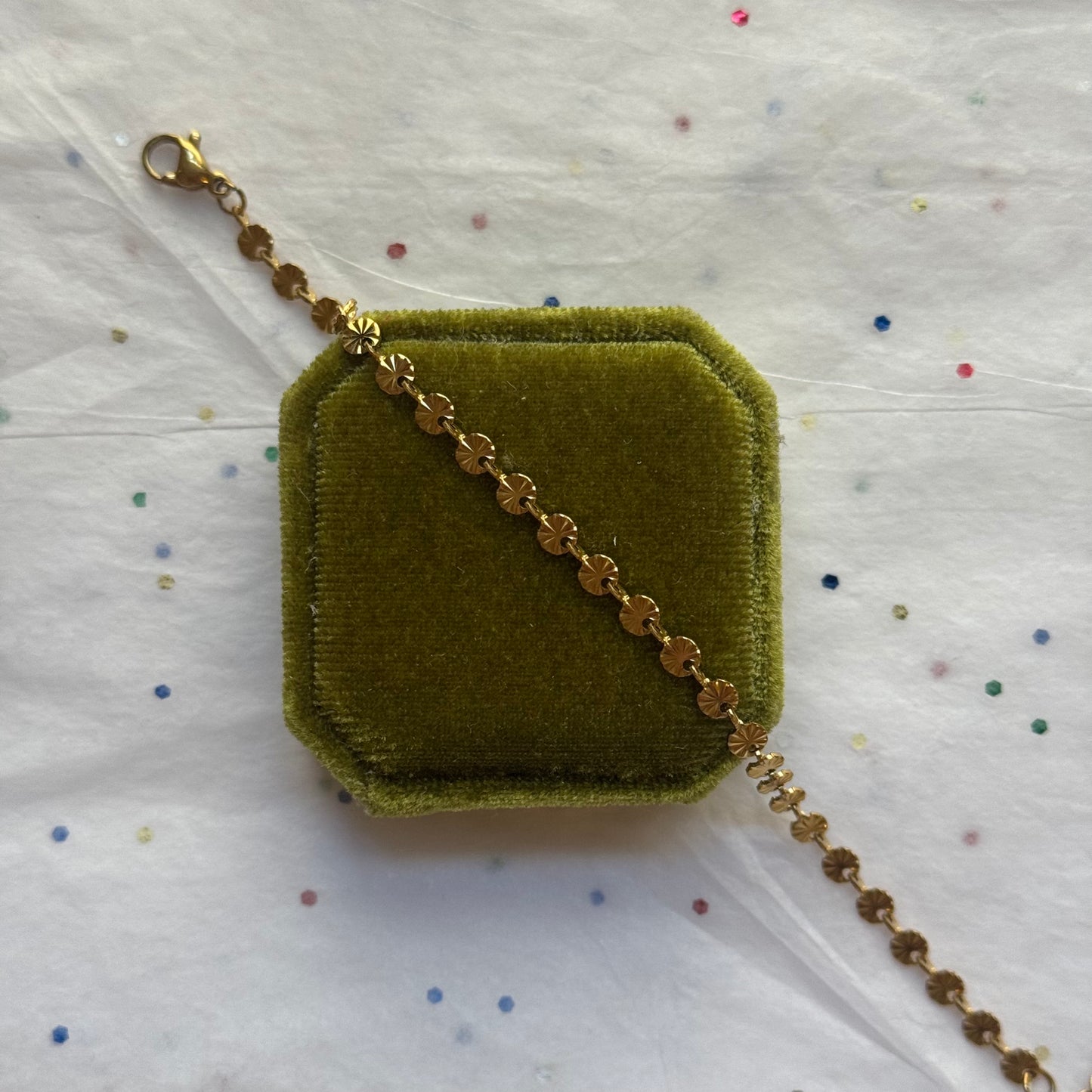 Gold Starburst Chain Bracelet