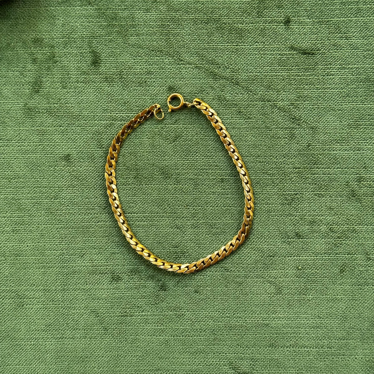 Vintage Gold Cuban Link Chain Bracelet