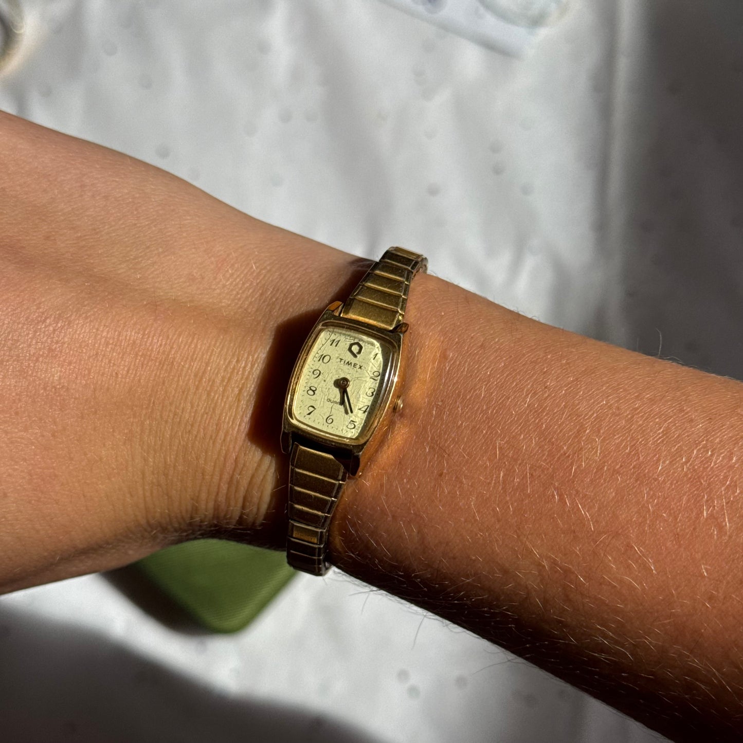 Vintage Gold Timex Stretch Band Watch