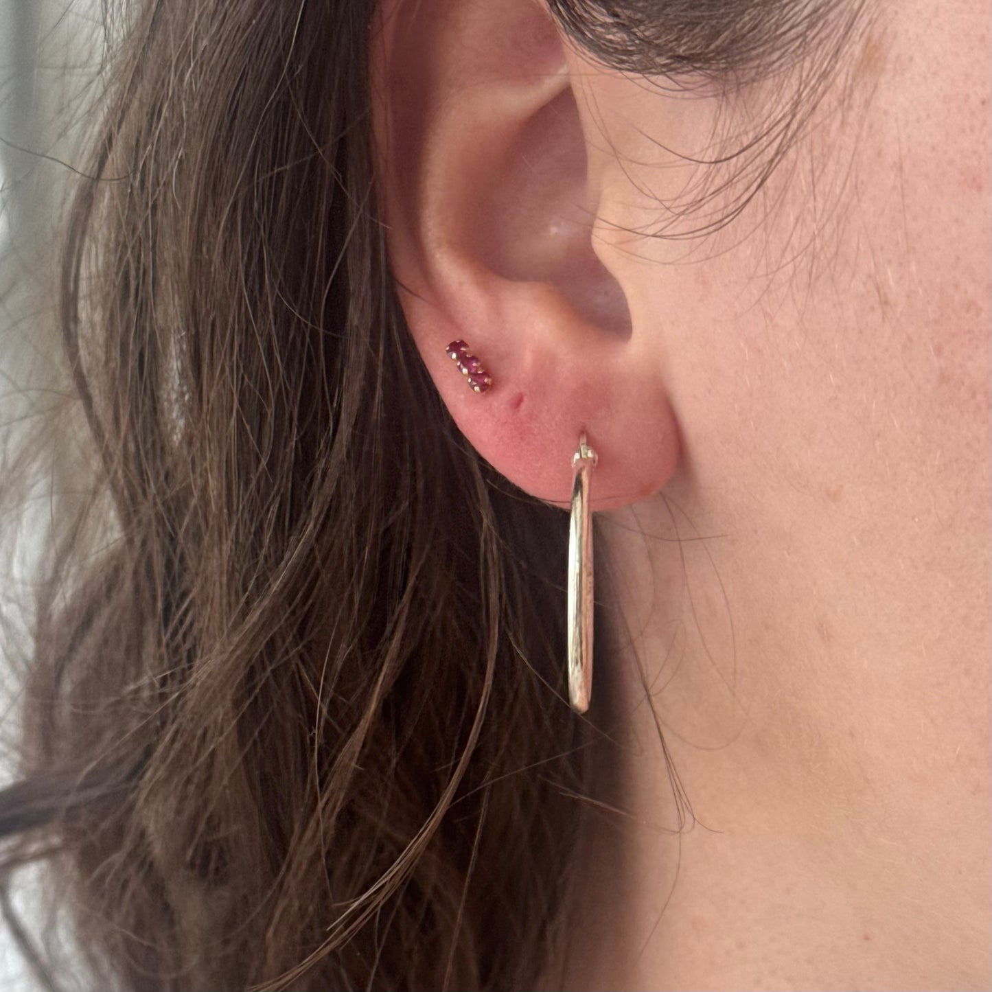 Vintage Sterling Silver Hoop Earrings