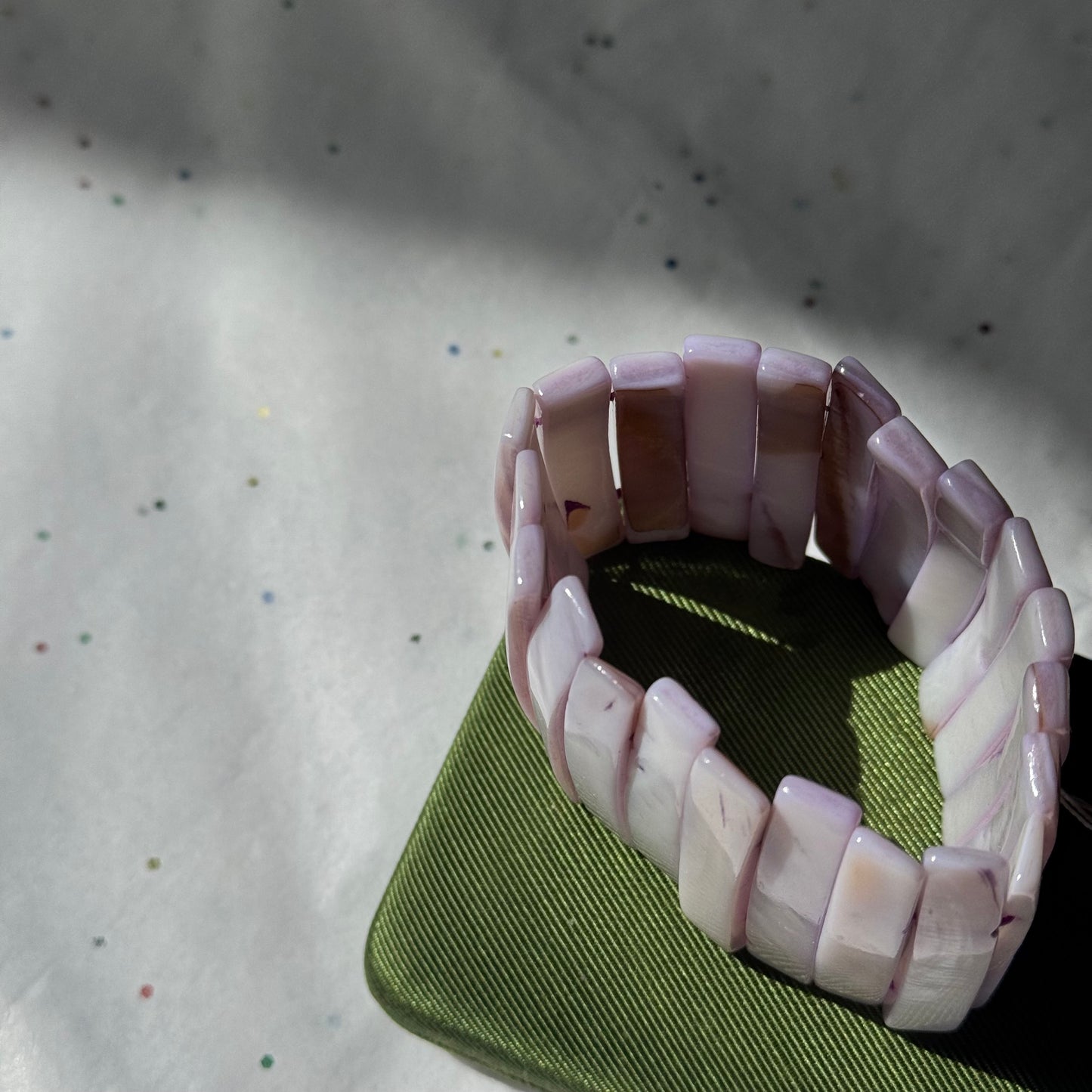 Vintage Purple Shell Stretch Bracelet
